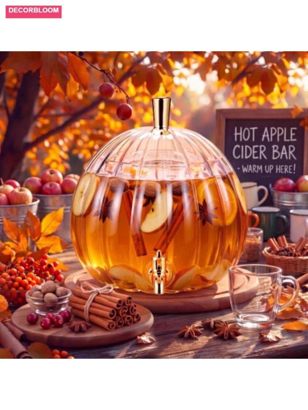2 Pack Pumpkin Beverage Dispenser 1.3 Gal Plastic Fall Drink Dispenser